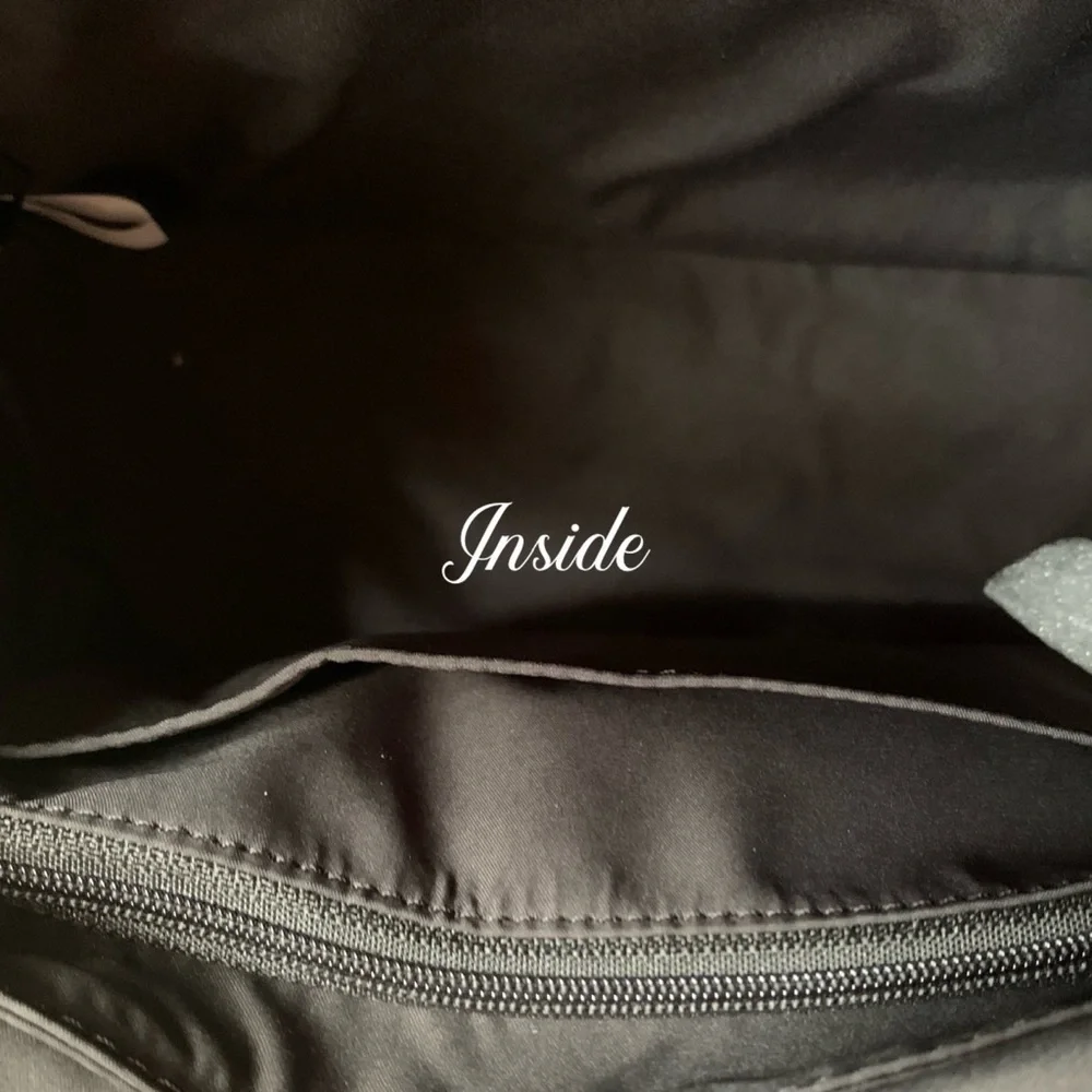Kate Spade Cheshire Cat Disney X Black Nylon BackPack Alice in Wonderland Bag